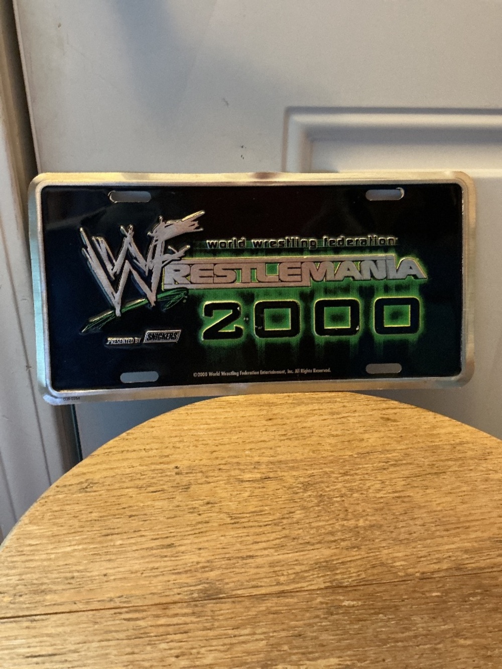 Vintage Authentic WWF WWE WrestleMania 2000 License Plate